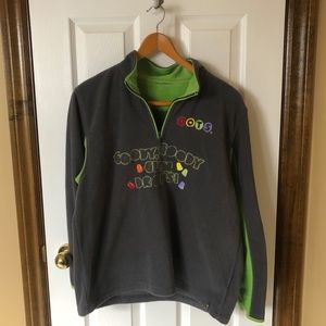 Vintage DOTS Quarter Zip Fleece Sweater